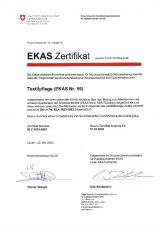 EKAS Zertifikat